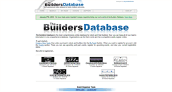 Desktop Screenshot of buildersdb.com